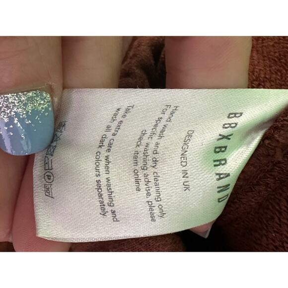 BBXBRAND brown pull on cropped sweat pants size UK 8 US 4 - Picture 6 of 13